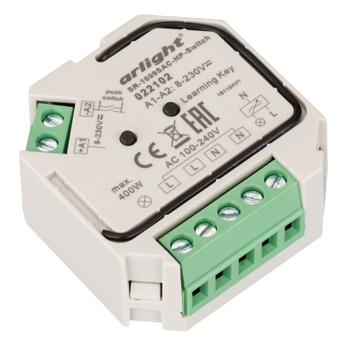 Контроллер-выключатель SR-1009SAC-HP-Switch (230V, 1.66A) (Arlight, IP20 Пластик, 3 года) в Березовском фото 2