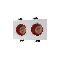 DK3072-WH+RD Встраиваемый светильник, IP 20, 10 Вт, GU5.3, LED, белый/красный, пластик в Зубцове