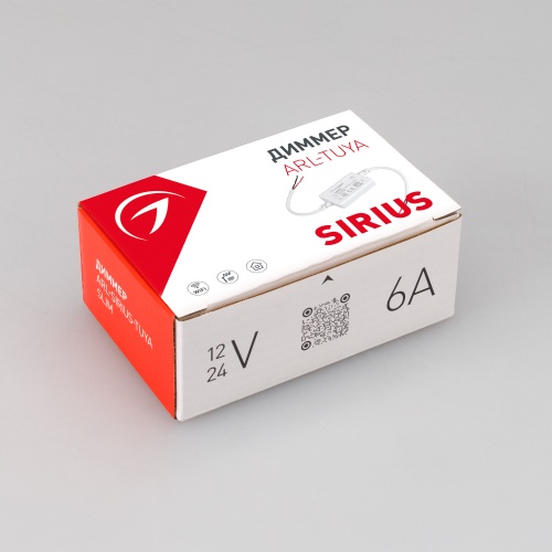 Диммер ARL-SIRIUS-TUYA-DIM-SUF Slim (12-24V, 1x6A, 2.4G) (Arlight, IP20 Пластик, 3 года) в Зубцове фото 3
