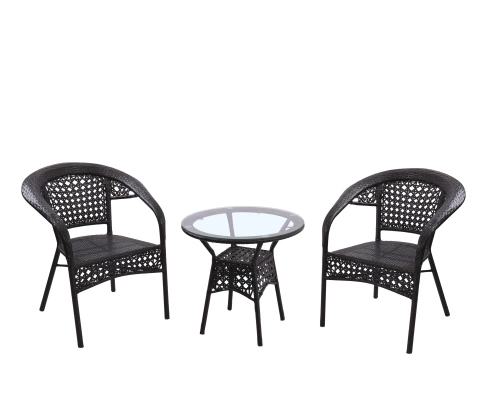 KL01157K Комплект кофейный стол круглый + 2 кресла в Поворино