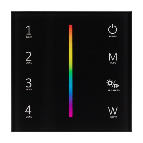 Панель Sens SMART-P30-RGBW Black (230V, 4 зоны, 2.4G) (Arlight, IP20 Пластик, 5 лет) в Миньяр фото 3