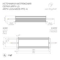 Блок питания ARPV-LG48200-PFC-A (48V, 4.2A, 200W) (Arlight, IP67 Металл, 5 лет) в Екатеринбурге