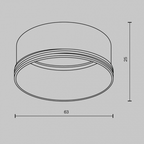 Кольцо декоративное Maytoni Focus LED RingL-20-W в Бикине фото 2