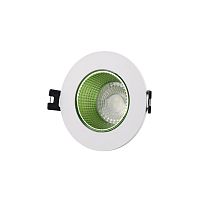 DK3061-WH+GR Встраиваемый светильник, IP 20, 10 Вт, GU5.3, LED, белый/зеленый, пластик в Кемерово