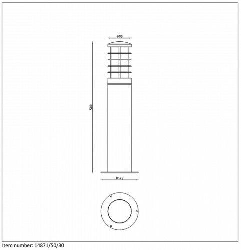 Наземный низкий светильник Lucide Solid 14871/50/30 в Орск фото 2