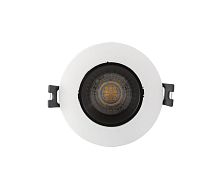 DK3020-WB Встраиваемый светильник, IP 20, 10 Вт, GU5.3, LED, белый/черный, пластик в Нижнем Новгороде