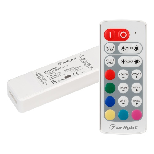 Контроллер ARL-MINI-RGBW-4x2.5A (5-24V, RF ПДУ 20кн) (Arlight, IP20 Пластик, 1 год) в Россоши фото 4