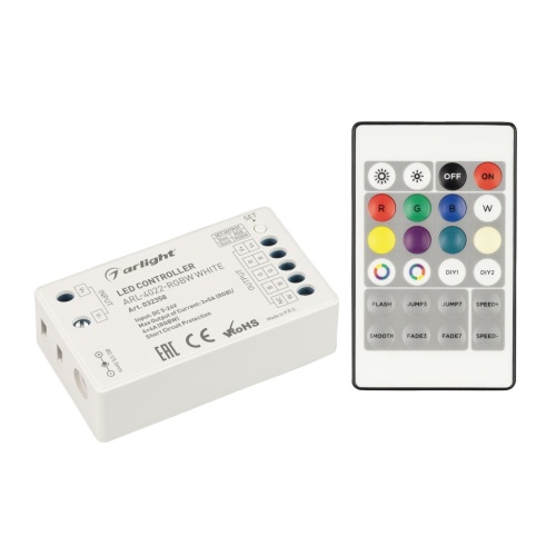 Контроллер ARL-4022-RGBW White (5-24V, 4x4A, ПДУ 24кн, RF) (Arlight, IP20 Пластик, 3 года) в Лукоянове