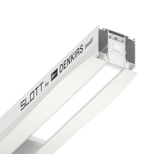 TR2014-WH Профиль-трек SLOTT for DENKIRS SMART, для натяжных потолков, 2 м, алюминий, белый в Орехово-Зуево фото 3