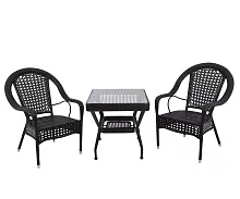 KL01831K,04 Комплект стол + 2 кресла, темно-коричн в Верещагино