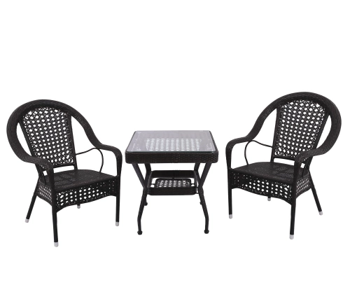 KL01831K,04 Комплект стол + 2 кресла, темно-коричн в Майкопе