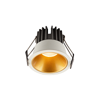 DK4500-WG Встраиваемый светильник, IP 20, 12 Вт, LED 3000, бело-золотой, алюминий в Зубцове