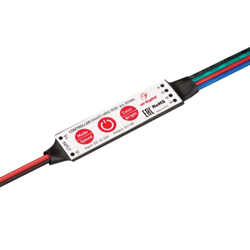 Контроллер SMART-MINI-RGB (12-24V, 3x1.5A) (Arlight, IP20 Пластик, 5 лет) в Собинке
