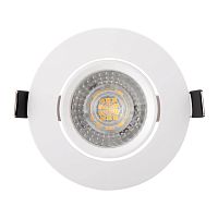 DK3020-WH Встраиваемый светильник, IP 20, 10 Вт, GU5.3, LED, белый, пластик в Боготоле