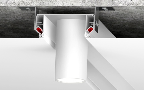 DK5850-WH Профиль Flod для создания декоративных ниш в натяжном потолке, алюминий, белый в Махачкале