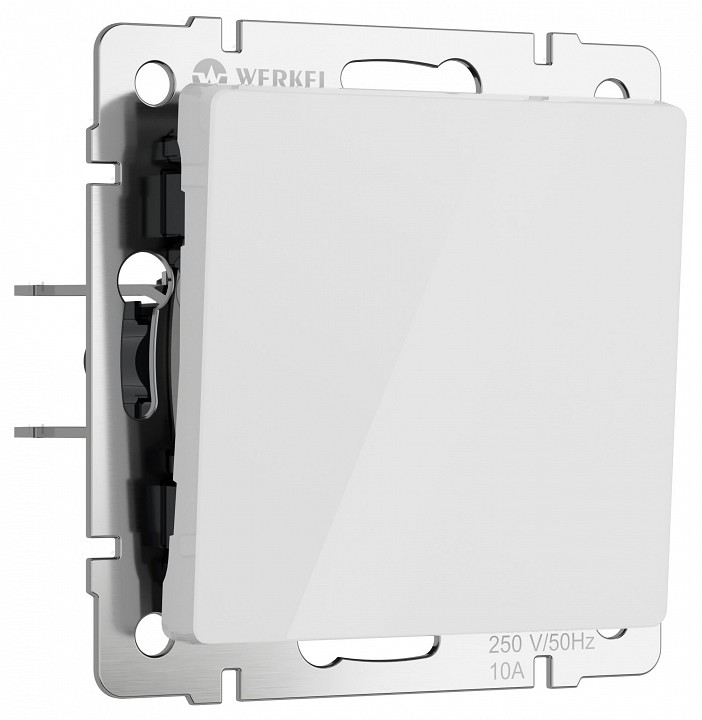 Выключатель проходной одноклавишный без рамки Werkel белый акрил W1112041 в интернет-магазине "Галерея света"