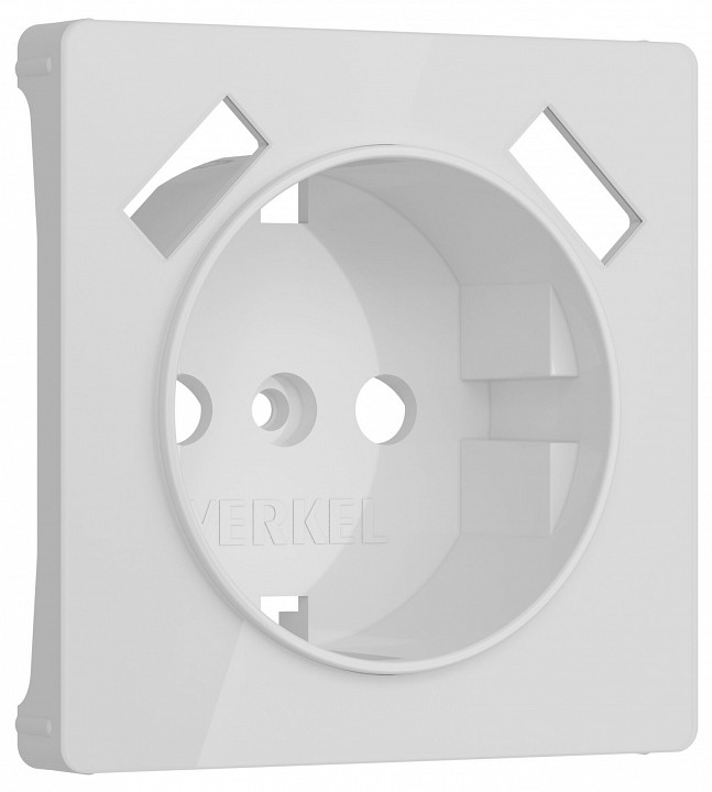 Накладка для розетки с заземлением и 2хUSB Werkel белый акрил W1179541 в интернет-магазине "Галерея света"