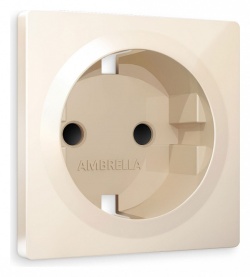 Накладка для розетки с заземлением и со шторками Ambrella Volt ALFA AP3070 в интернет-магазине "Галерея света"