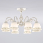 Люстра на штанге Eurosvet Campina 60107/8 белый с золотом в интернет-магазине "Галерея света"