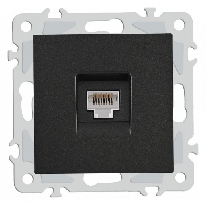 Розетка Ethernet RJ-45 без рамки Arte Milano am-206 206.45-1.black в интернет-магазине "Галерея света"