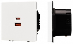 Розетка 2хUSB type A и C без рамки Arlight NOBE 054316(1) в интернет-магазине "Галерея света"