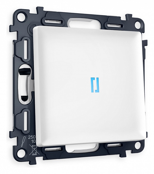 Выключатель проходной одноклавишный с подсветкой Ambrella Volt ALFA MA122040 в интернет-магазине "Галерея света"