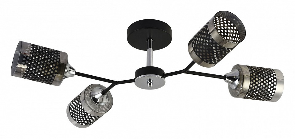Люстра на штанге 01405-3.3-04B BK+CR в интернет-магазине "Галерея света"