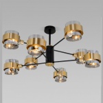 Люстра на штанге Eurosvet Arcada 70127/8 черный/дымчатый в интернет-магазине "Галерея света"