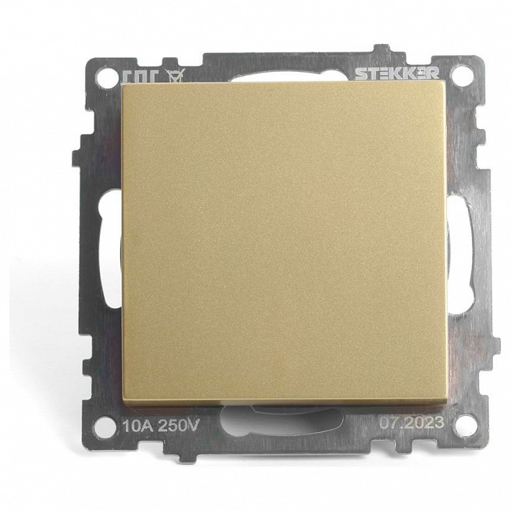 Переключатель перекрестный одноклавишный без рамки Stekker Катрин 49221 в интернет-магазине "Галерея света"