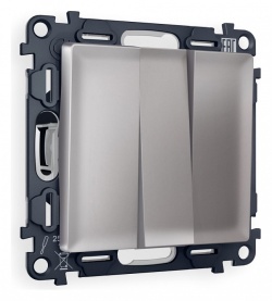 Выключатель трехклавишный без рамки Ambrella Volt ALFA MA505010 в интернет-магазине "Галерея света"