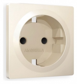 Накладка для розетки с заземлением и со шторками Ambrella Volt ALFA AP3270 в интернет-магазине "Галерея света"