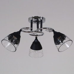 Люстра на штанге 70139-3.3-03 CR+BK в интернет-магазине "Галерея света"