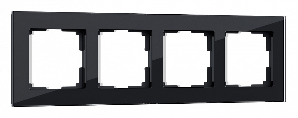 Рамка на 4 поста Werkel Favorit (черный) W0041108 в интернет-магазине "Галерея света"
