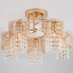 Люстра на штанге Eurosvet Bonnie 30137/5 золото в интернет-магазине "Галерея света"