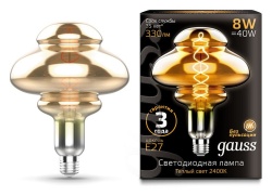 Лампа светодиодная Gauss LOFT Led Vintage Filament Flexible E27 8Вт 2400K 162802008 в интернет-магазине "Галерея света"