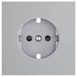 Накладка для розетки с заземлением и со шторками Voltum S70 VLS000716 в интернет-магазине "Галерея света"