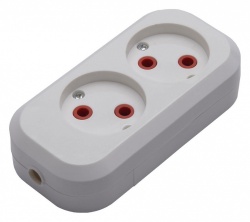 Розетка переносная разборная без заземления Stekker Бруна 39007 в интернет-магазине "Галерея света"