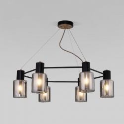 Подвесная люстра Eurosvet Notion 70219/6 черный/античная бронза в интернет-магазине "Галерея света"
