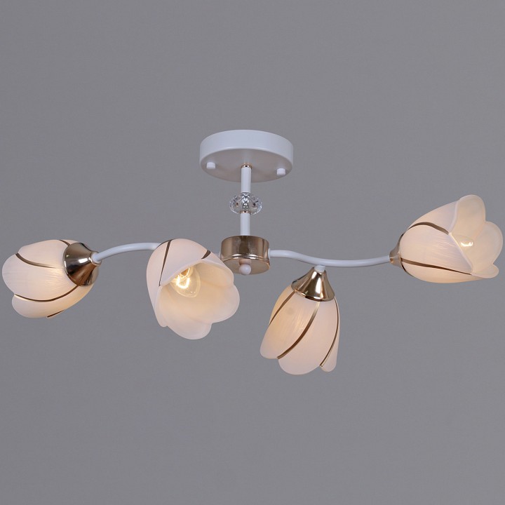 Люстра на штанге  35360-0.3-04 WH+FG в интернет-магазине "Галерея света"