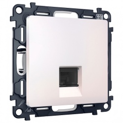 Розетка Ethernet RJ-45 и со шторками, без рамки Ambrella Volt ALFA MA212005 в интернет-магазине "Галерея света"