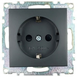 Розетка с заземлением и со шторкой, без рамки Stekker Катрин 39610 в интернет-магазине "Галерея света"
