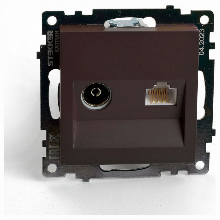 ТВ-розетка без рамки Stekker Катрин 49185 в интернет-магазине "Галерея света"