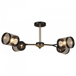 Люстра на штанге Imex MD.3592 MD.3592-4-S-BK+FGD в интернет-магазине "Галерея света"