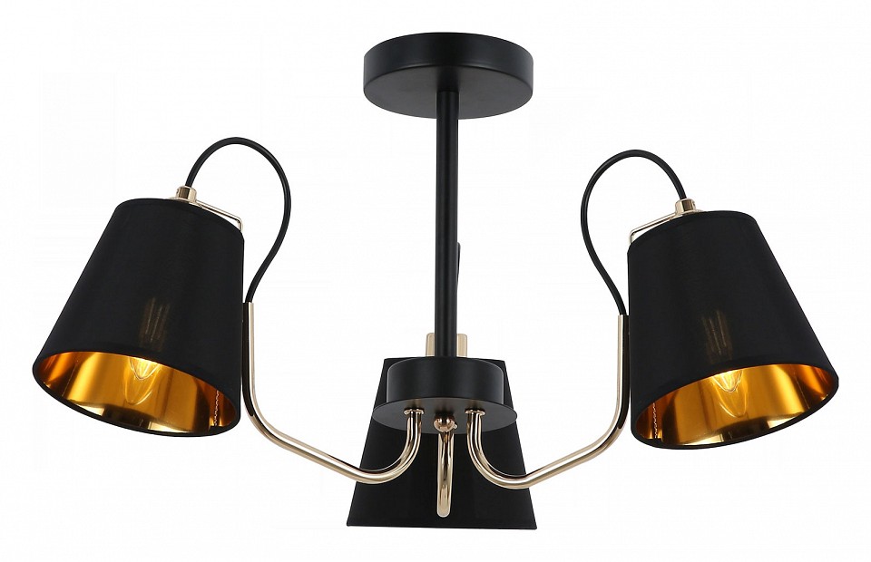 Люстра на штанге ILLUMICO  IL6120-3COU-79 BK GD в интернет-магазине "Галерея света"