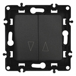 Выключатель для жалюзи без рамки Arte Milano 217 217.38-2.black в интернет-магазине "Галерея света"