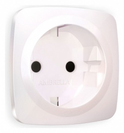 Накладка для розетки с заземлением и со шторками Ambrella Volt OMEGA OP2070 в интернет-магазине "Галерея света"