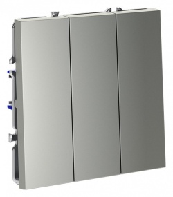 Выключатель трехклавишный без рамки Voltum S70 VLS030105 в интернет-магазине "Галерея света"