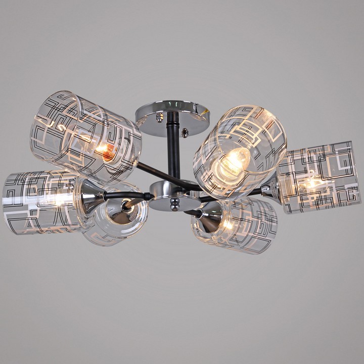 Люстра на штанге  26260-0.3-06 CR+BK в интернет-магазине "Галерея света"