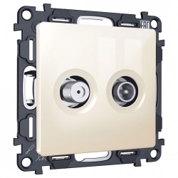 ТВ-розетка и SAT-розетка оконечная без рамки Ambrella Volt ALFA MA313310 в интернет-магазине "Галерея света"