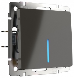 Выключатель одноклавишный с подсветкой Werkel серо-коричневый W1110107 в интернет-магазине "Галерея света"